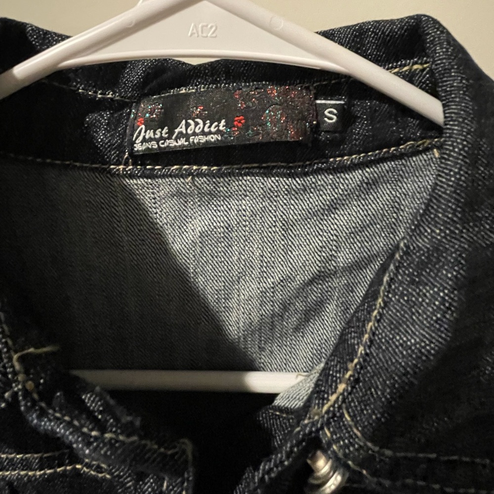 Y2K Black Denim Button-Up Dress - Picture 4 of 4